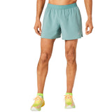 ASICS MENS ROAD 5IN SHORT GREEN