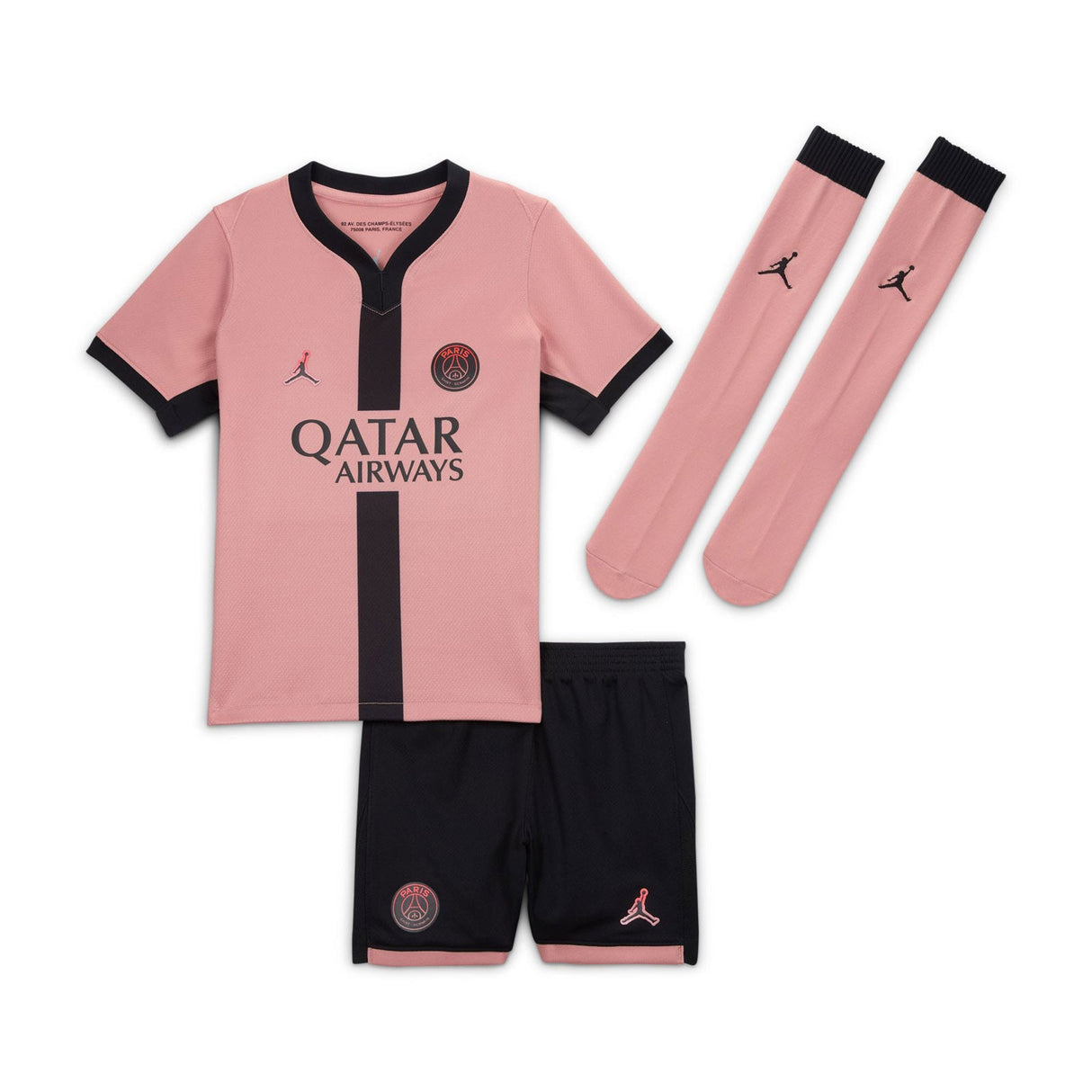 Nike PSG 24 Kids Third Kit Black Pink