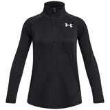 UA Girls Tech Graphic 1/2 Zip Black