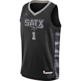 Nike Spurs Wembanyama 1 Kid Stmn Jsy Blk
