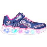 Skechers Girls Heart Lights Retro Nvy