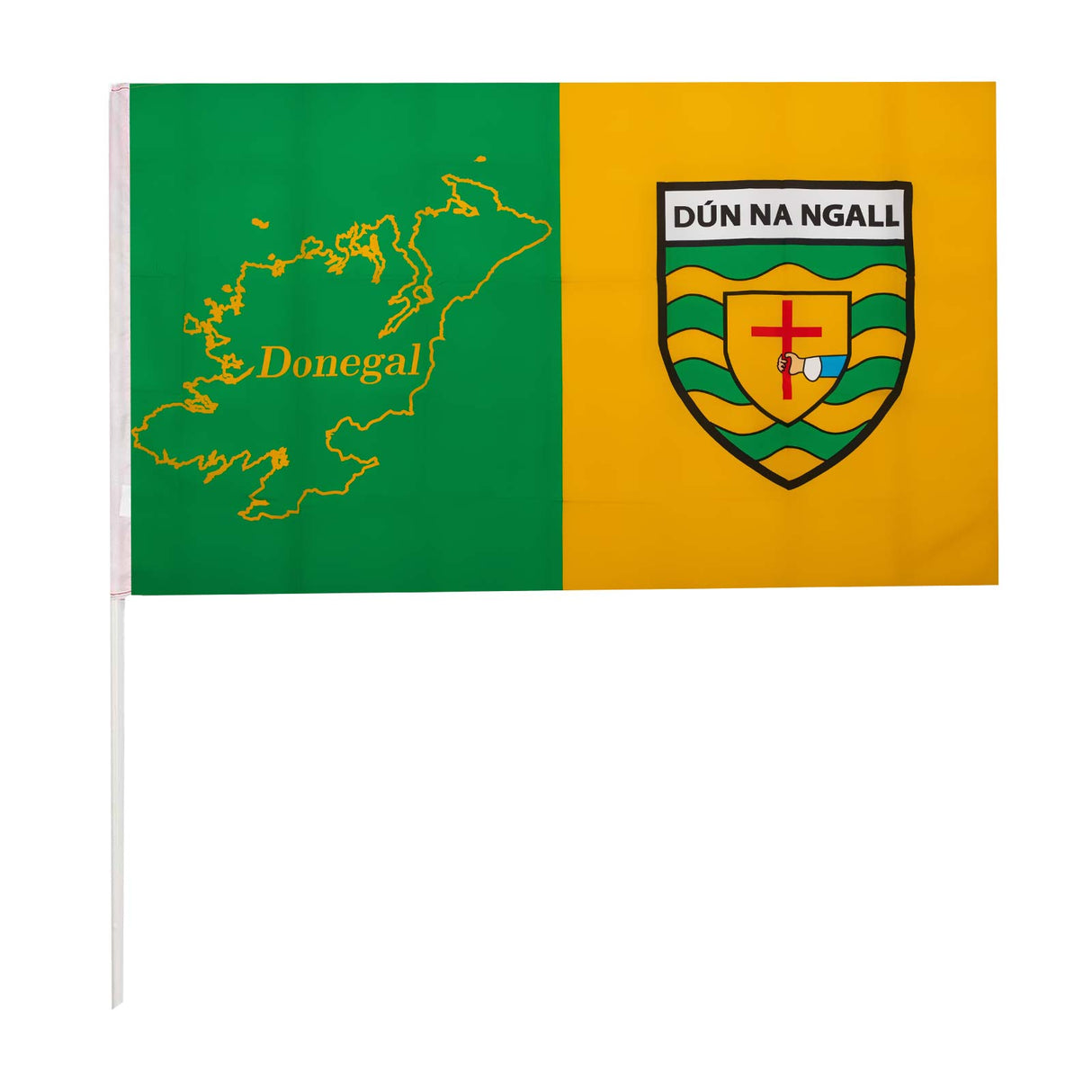 TEAM CAR FLAG Donegal Handheld Flag Grn
