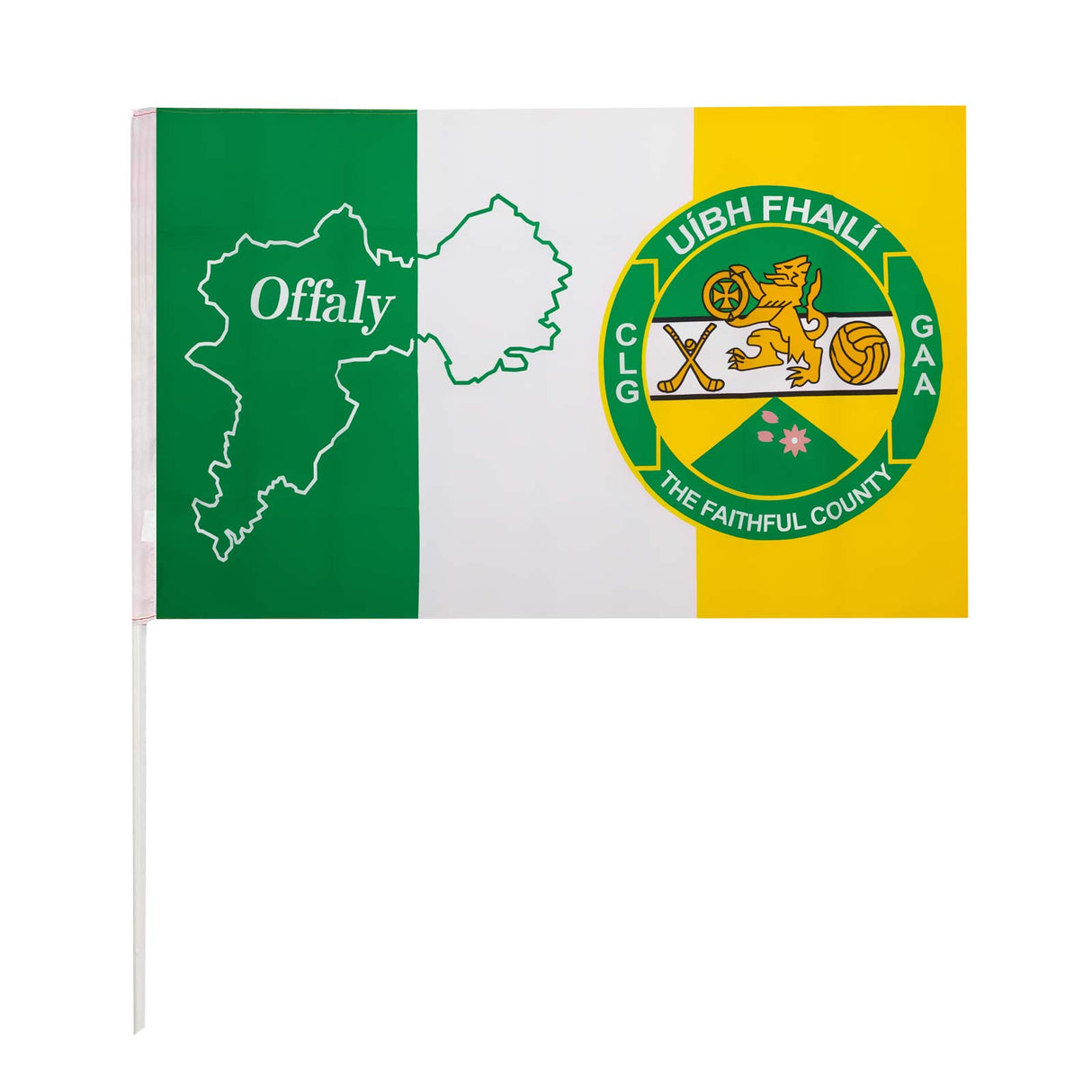 TEAM CAR FLAG Offaly Handheld Flag Green