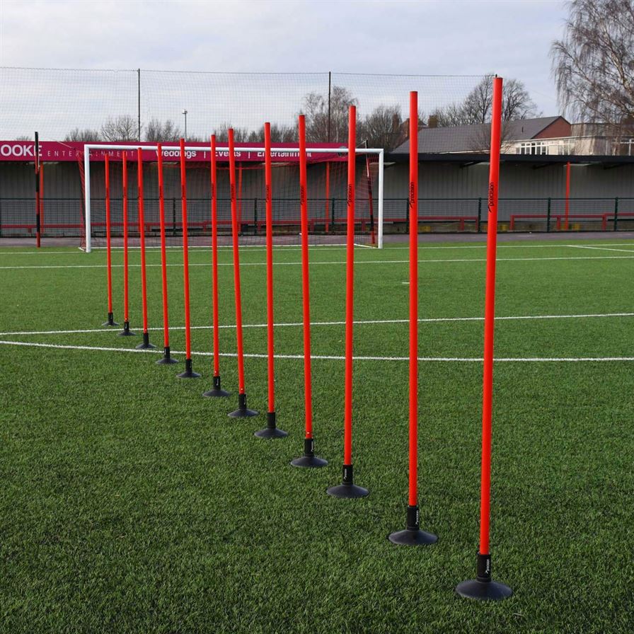 Precision Boundary Poles Set of 12 Red
