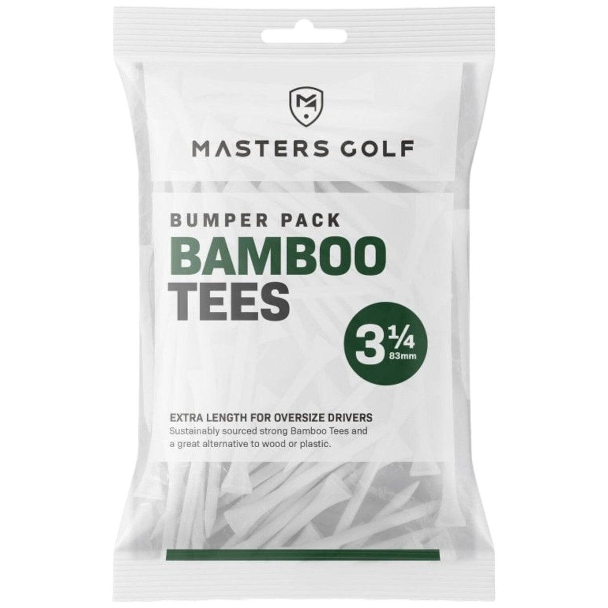 Masters Bamboo 3 1/4in Tee Bag 85 White
