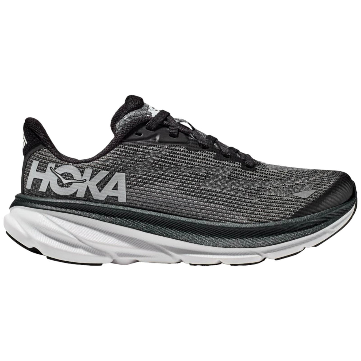 Hoka CLIFTON 9 Kids Unisex Black/White