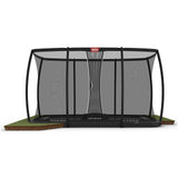 BERG Ultim Champion FlatGround 410 Trampoline Grey + Safety Net DLX XL