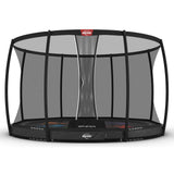 BERG Elite InGround 430 Trampoline Grey Levels + Safety Net DLX XL