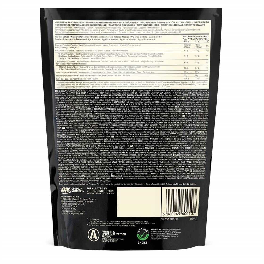 ON 100% Whey Gold Standard 450g