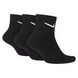 Nike Cushion Quarter 3 Pack Socks Black