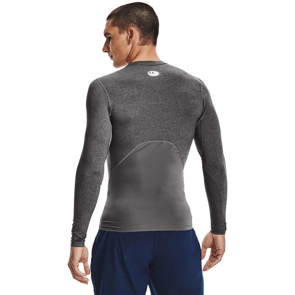 UA Mens HG Armour Comp LS Tee Grey