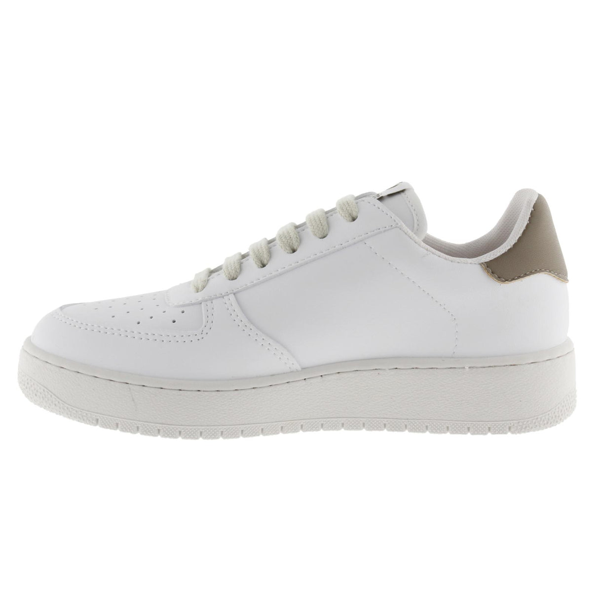 VICTORIA FAUX LEATHER SNEAKER UNI WHT/BG