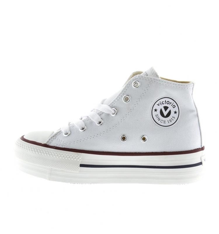 VICTORIA CANVAS PLATFRM HIGH-TOP UNI WHT