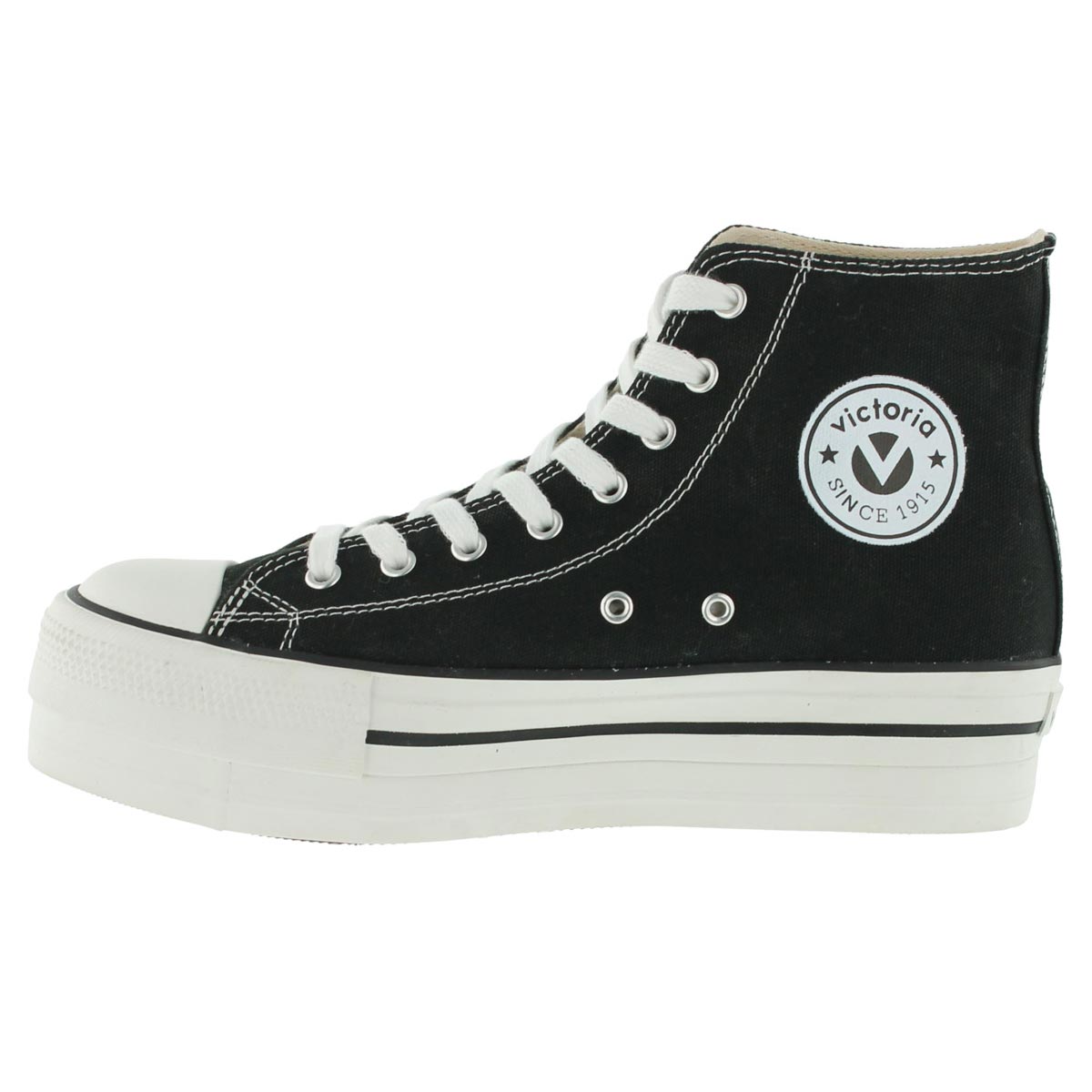 VICTORIA CANVAS PLATFORM HIGH-TOP UNI BL