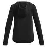 UA GIRLS RIVAL FLEECE LU FZ HOODIE BLACK