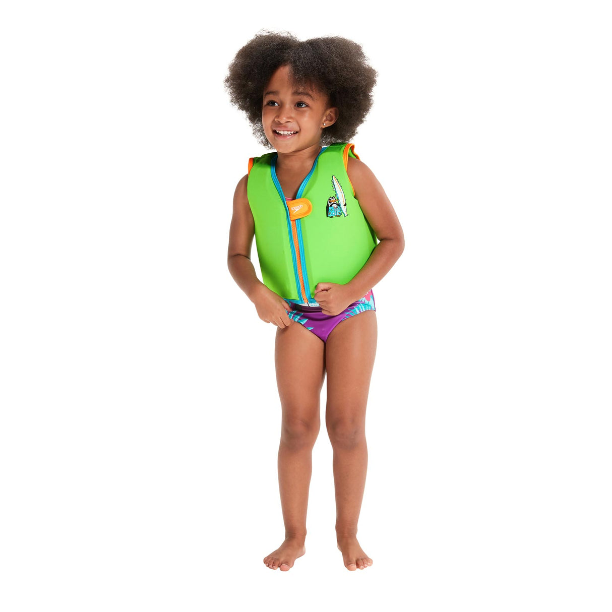 SPEEDO Lrn Swm Chrcter Prnt Flt Vest Grn