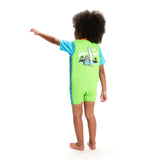 SPEEDO LRN SWM CHRCTER PRNT FLT SUIT GRN
