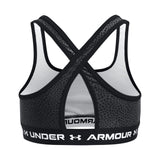 UA Kids Crossback Mid Printed Bra Black
