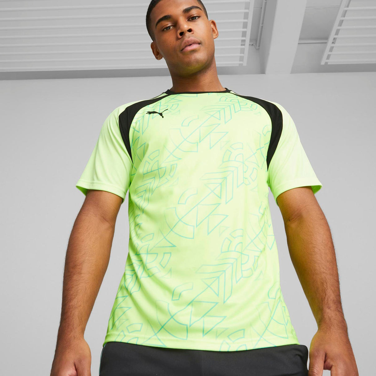 Puma Mens Team Liga Graphic Jrsey Yellow