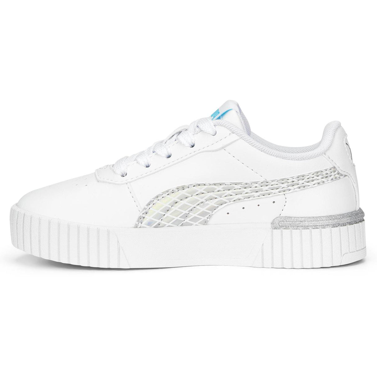 Puma Carina 2.0 Jnr Girls White/Glitter