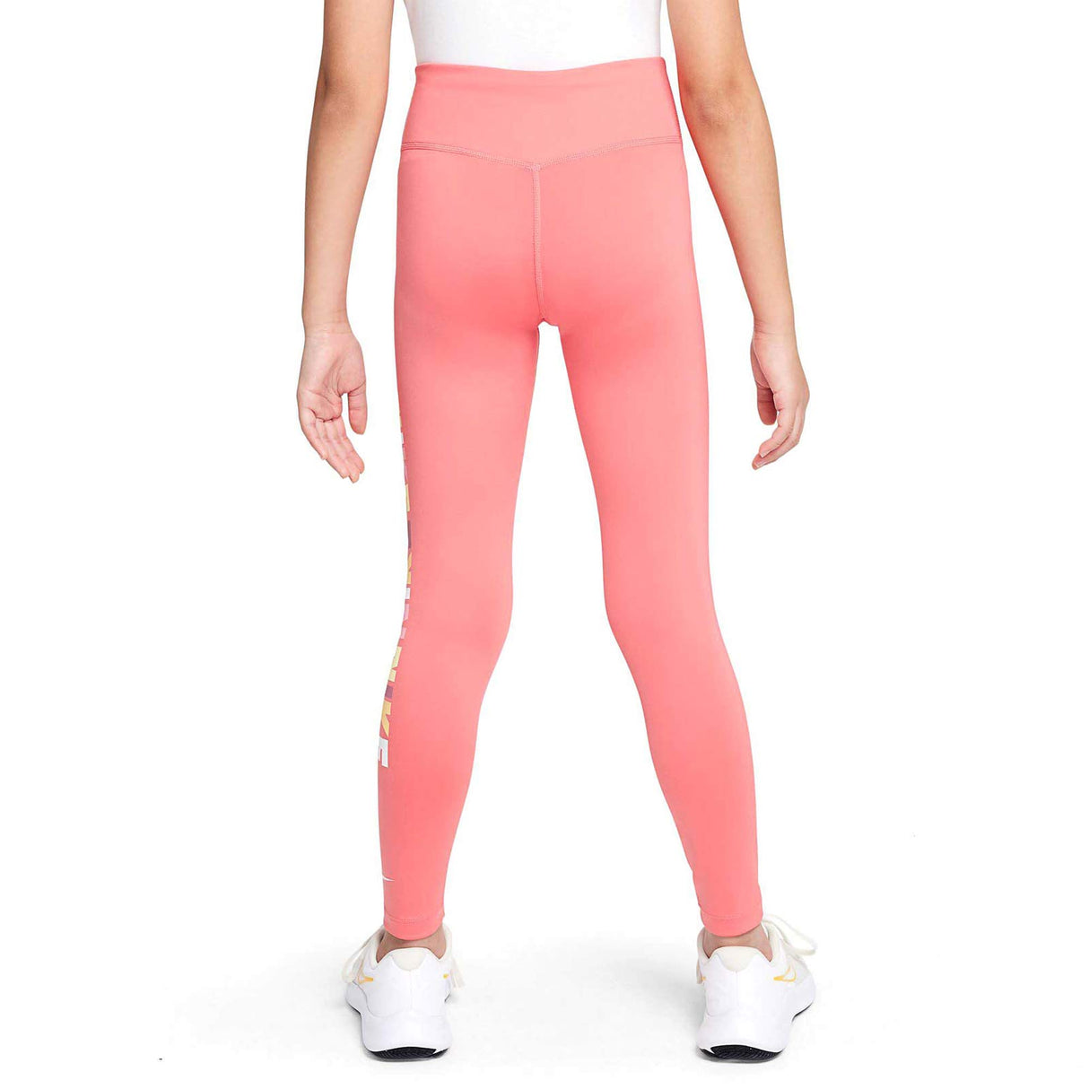 Nike Girls DF One Logo Print Tight  Pnk