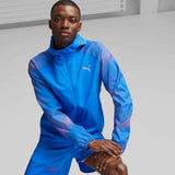 Puma Mens Run Fav AOP Wvn Jacket Blue