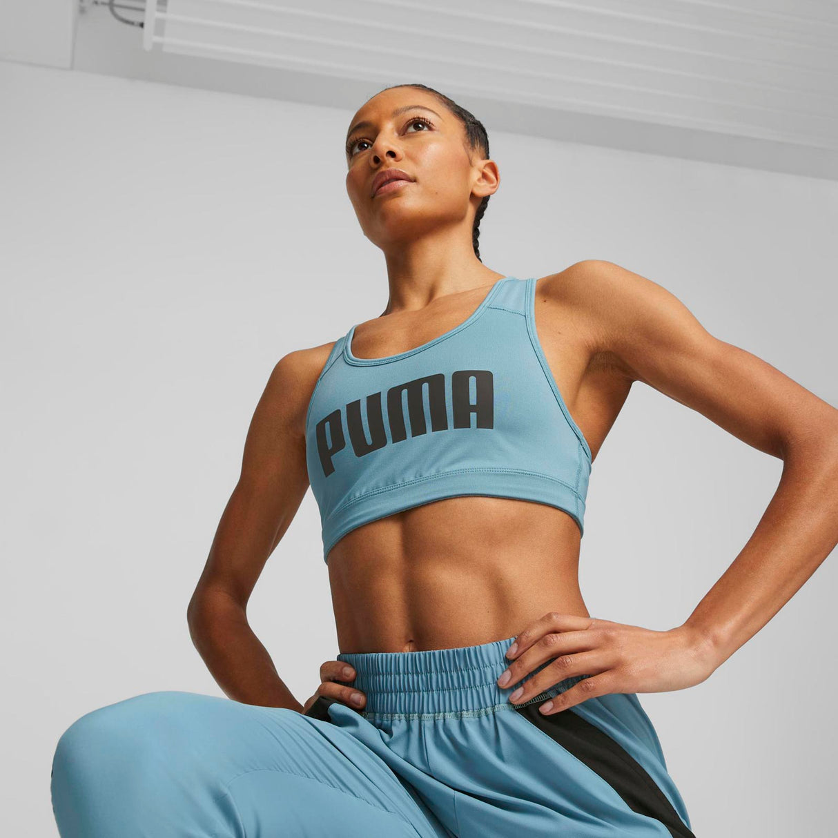 Puma Wmns Mid impact 4keeps bra Blue