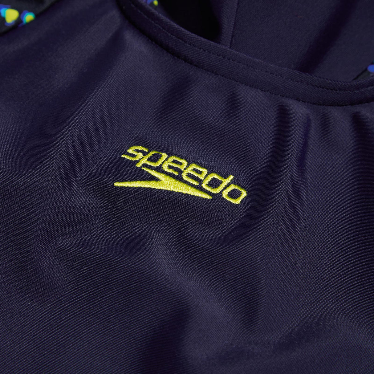 Speedo Girls Printed Panel Legsuit Black