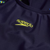 Speedo Girls Printed Panel Legsuit Black