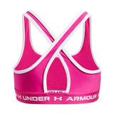 UA Girls Crossback Mid Bra Solid Pink
