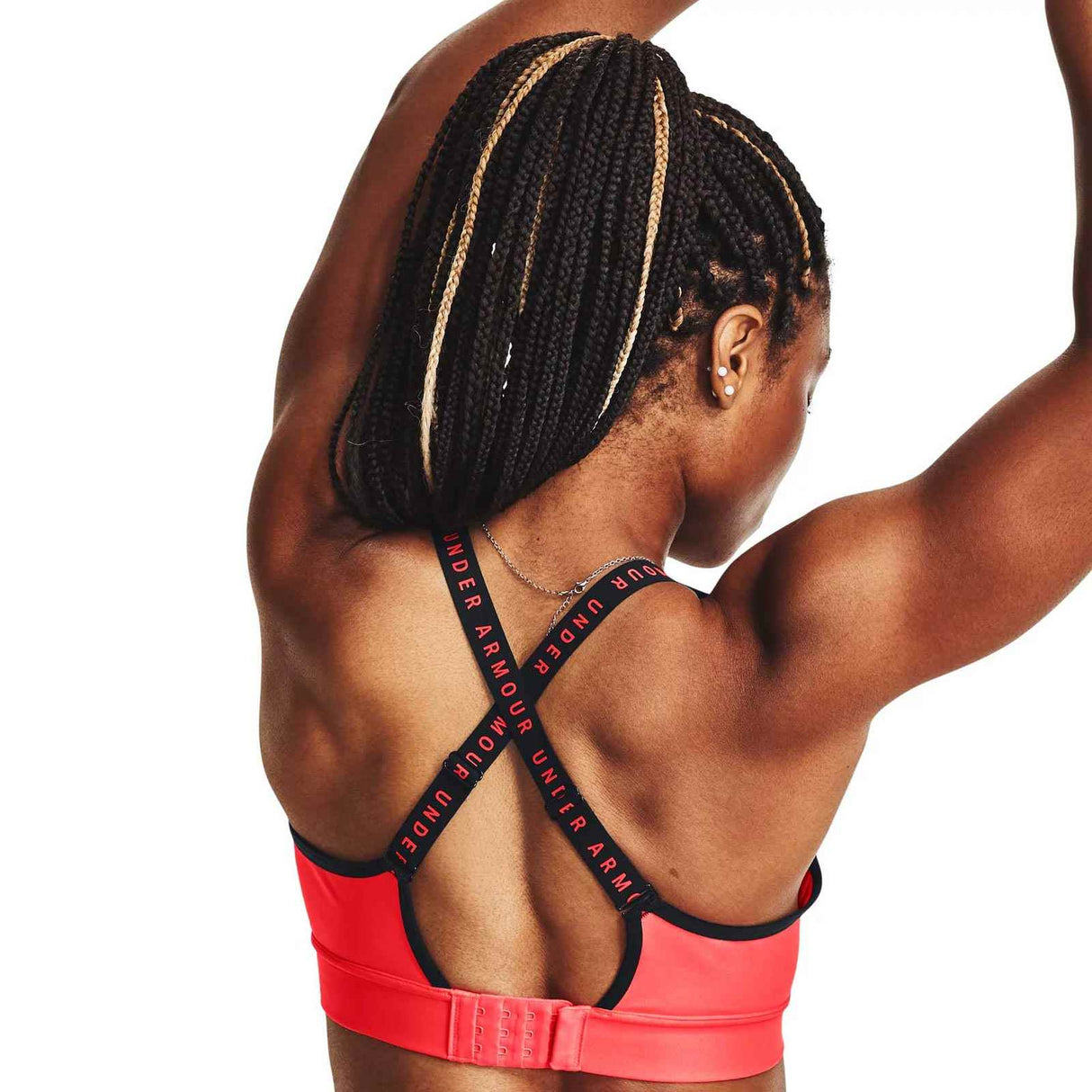 UA Womens Infinity Mid Covered Bra Pink