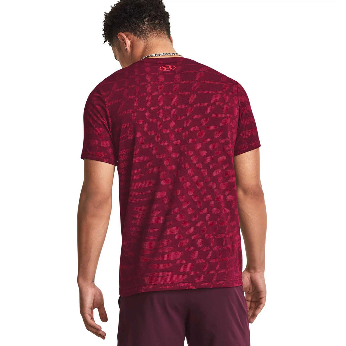 UA Mens Seamless Novelty SS Maroon
