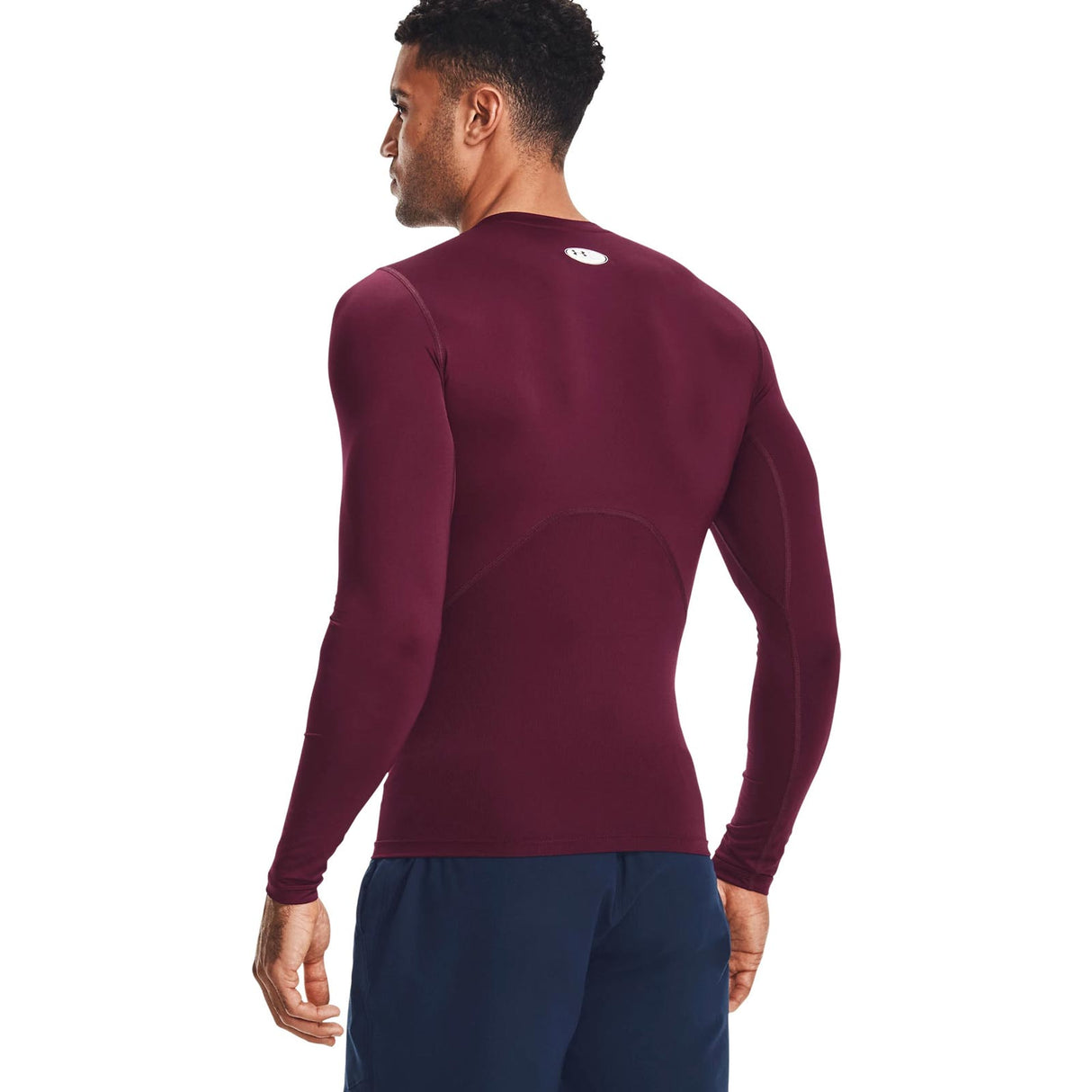 UA Mens HG Armour Comp LS Maroon