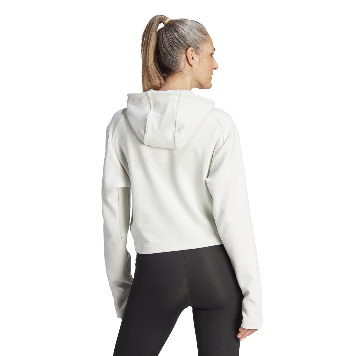 adidas Womens TC 3S Hoodie Grey