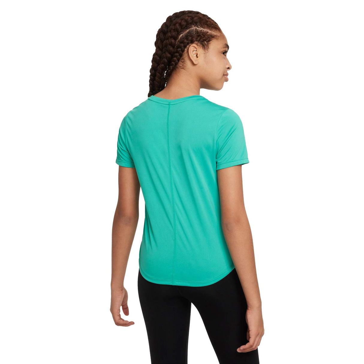 Nike Girls Dri Fit One GX SS Top Green