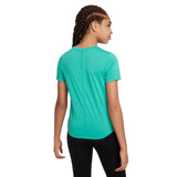 Nike Girls Dri Fit One GX SS Top Green
