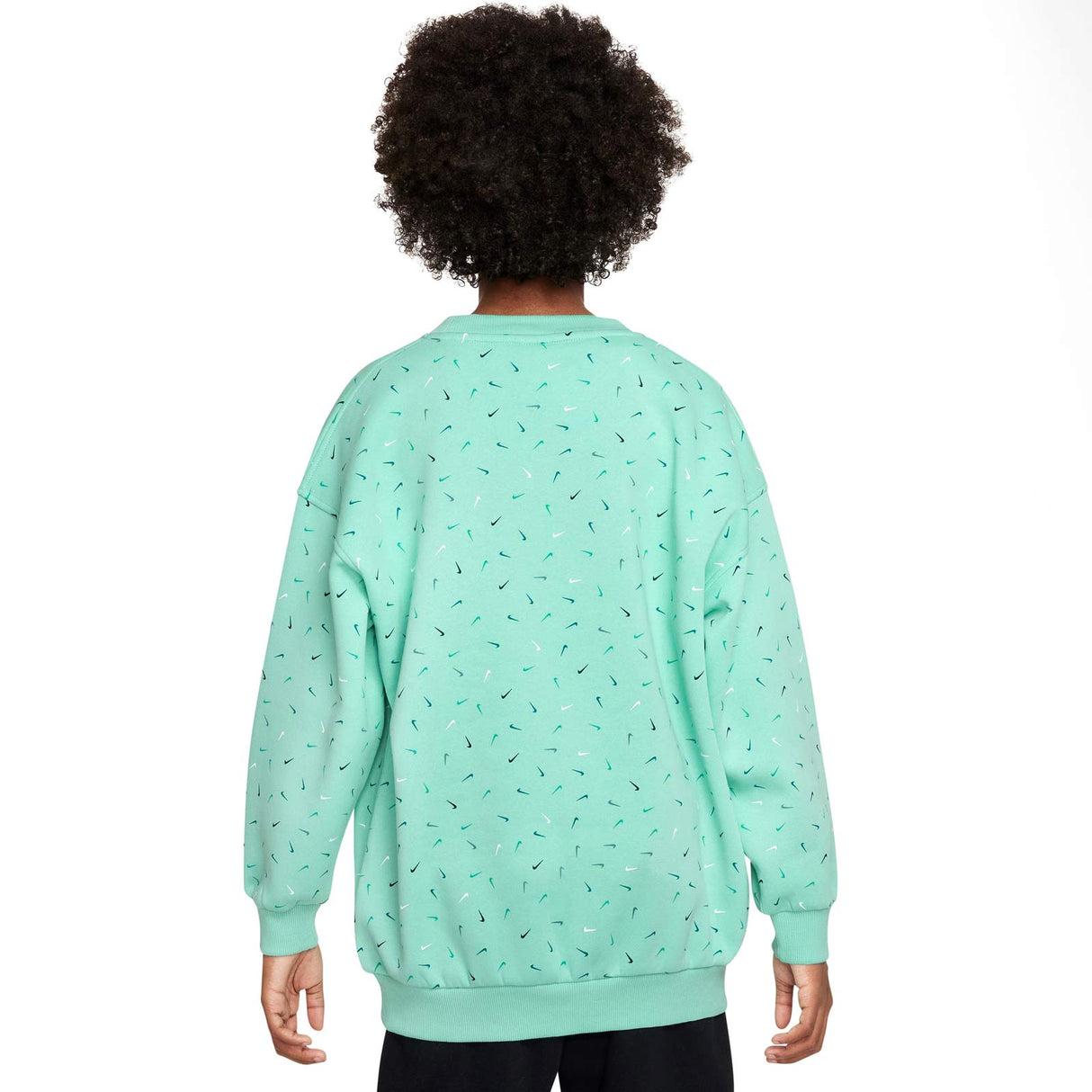 Nike Girls NSW Club Ovrszd Logo Crew Grn