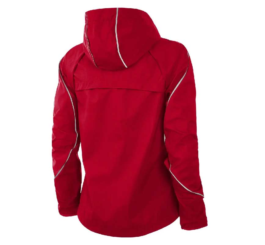 NIKE WOMENGÇÖS WOVEN JACKET RED/WHT