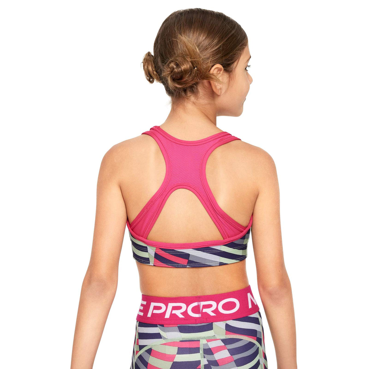 Nike Girls Swoosh REV Sport Aop Bra Pink