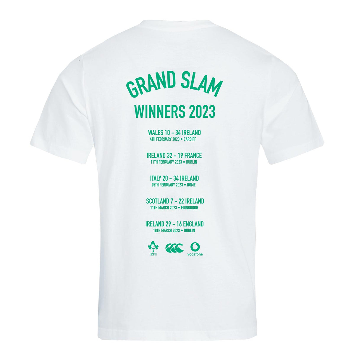 CCC IRFU Grand Slam Winners Tee White