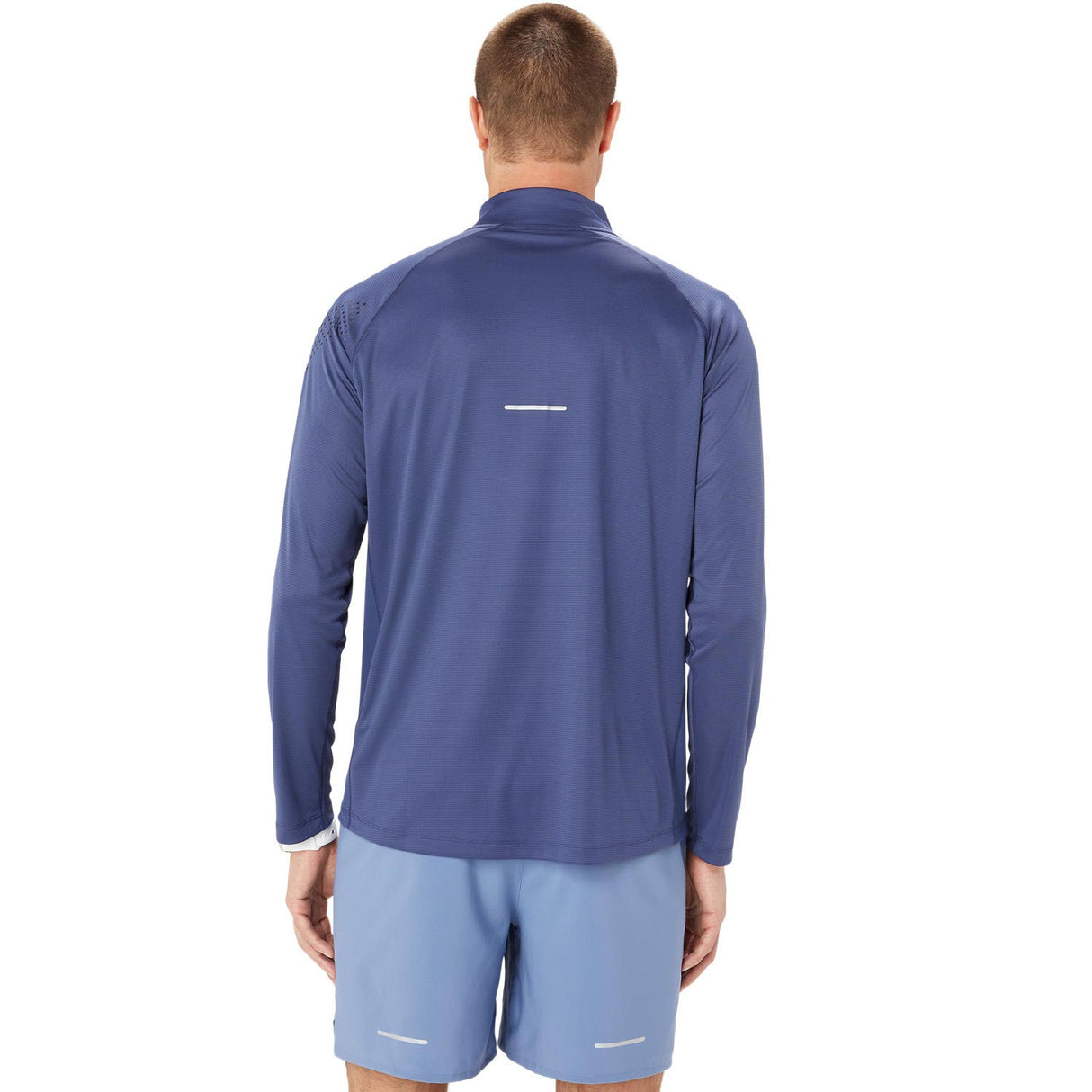 Asics Mens Icon LS Half Zip Blue