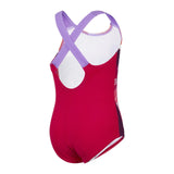 Speedo Girls L2S Printed Crossback Pink
