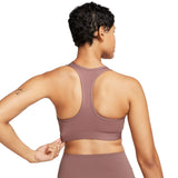 Nike Wmns Swoosh Med Sup Bra Brown