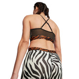 Puma Womens Move Animal Remix Bra Brown