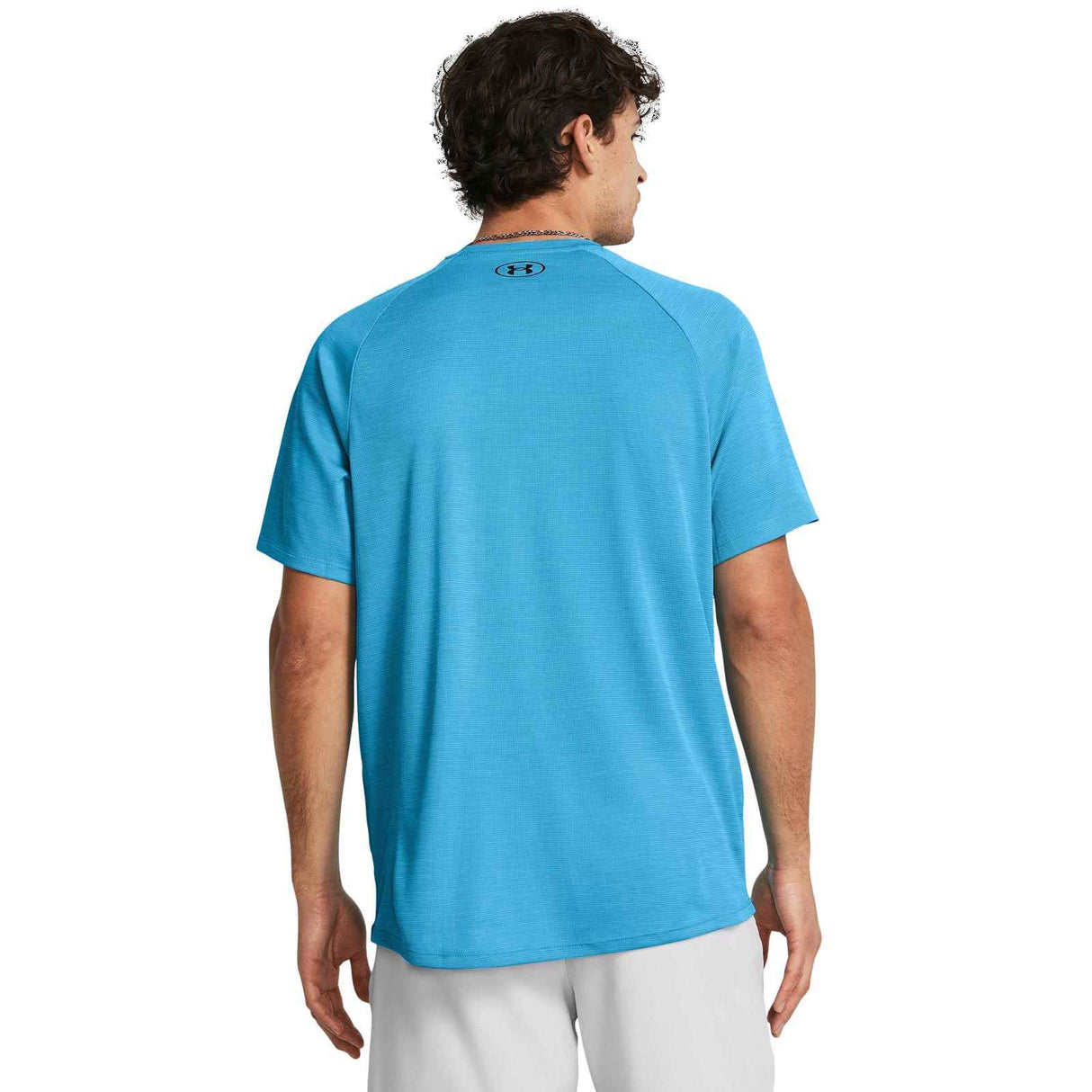 UA Mens Tech Textured SS Blue