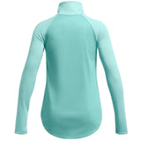 UA Girls Tech Graphic Half Zip Green