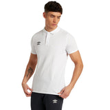 UMBRO FW PIQUE POLO Adult BRILL WHITE