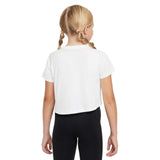 Nike Girls DFCT SE Crop Tee White