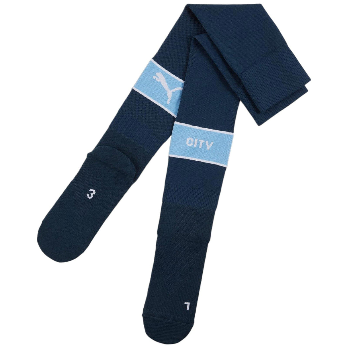 Puma MCFC 24 Kids Home Graphic Sock Blue