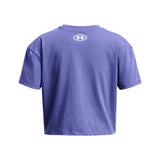 UA Girls Crop Sportstyle Logo SS Tee Pur